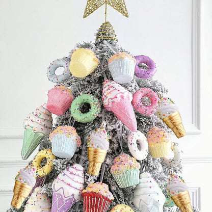 Christmas Candy Donut Cupcake Ice Cream Ornaments