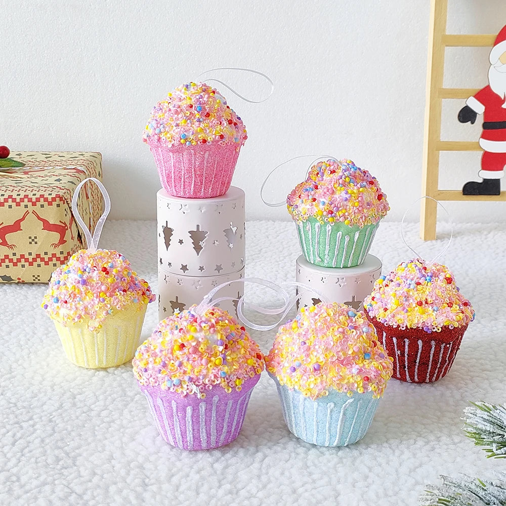 Christmas Candy Donut Cupcake Ice Cream Ornaments