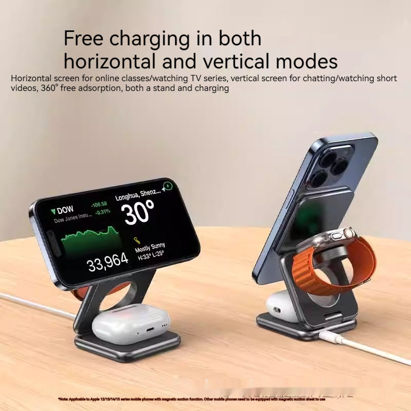Small charger that can be used to power up a phone and AirPods and apple watch while traveling or at home.