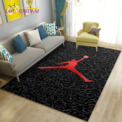 Iconic Jordan Basketball Carpet Rug